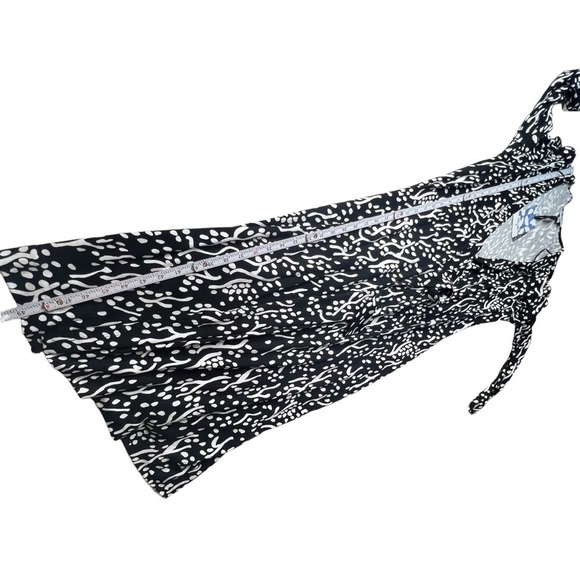 DVF Diane von Furstenberg xTarget MIDI Sea Spots Black Wrap Dress Size L… - Picture 9 of 12